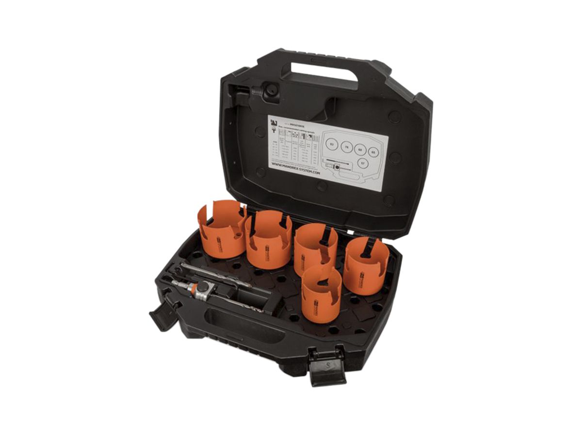 Lochsägen-Set MANDREX MXqs SuperXcut Ø57/65/68/76/83mm