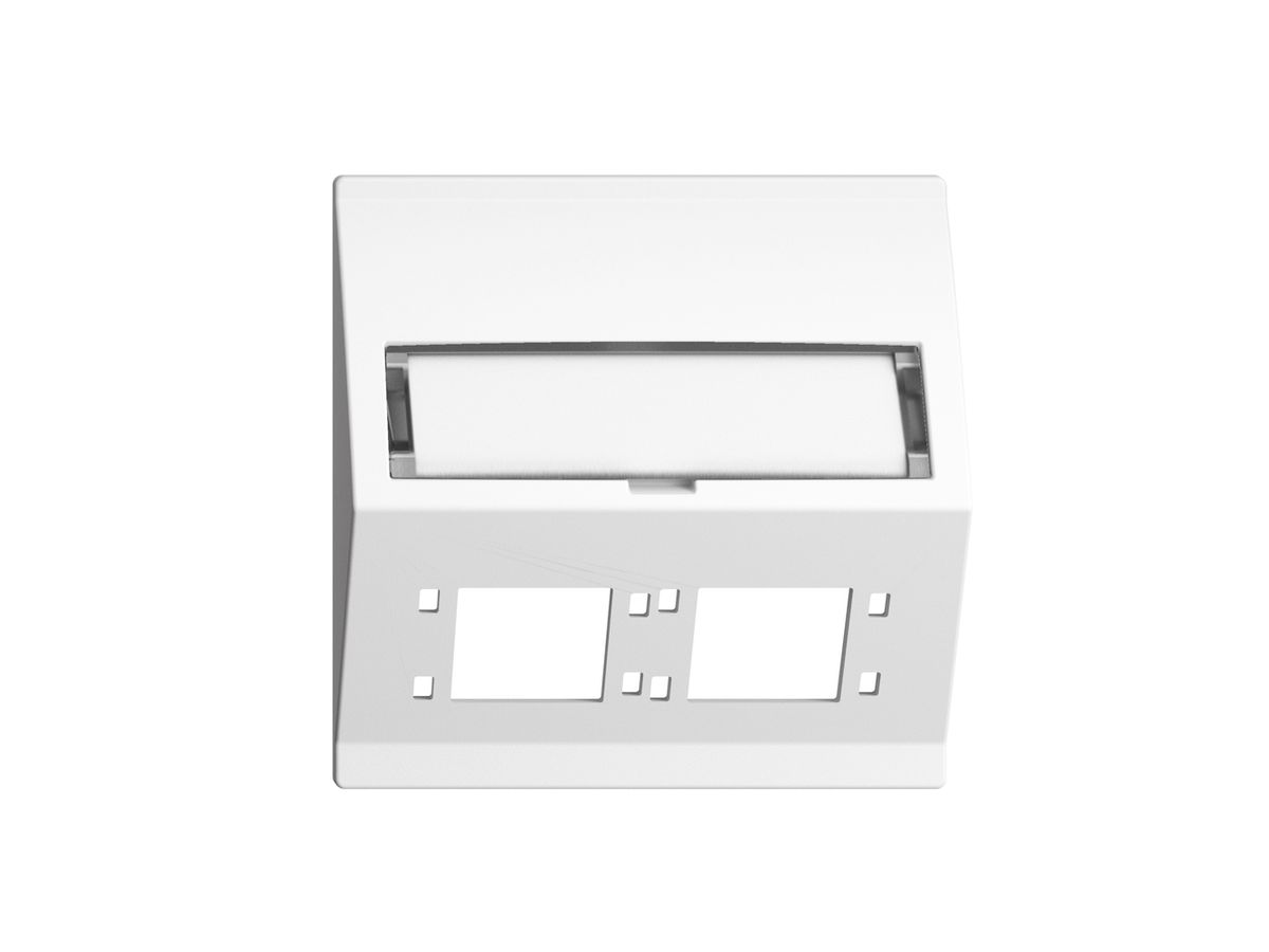 EB-Montageset EDIZIOdue F Schrägauslass 2×R&M Kat.6A/LC spezial, weiss