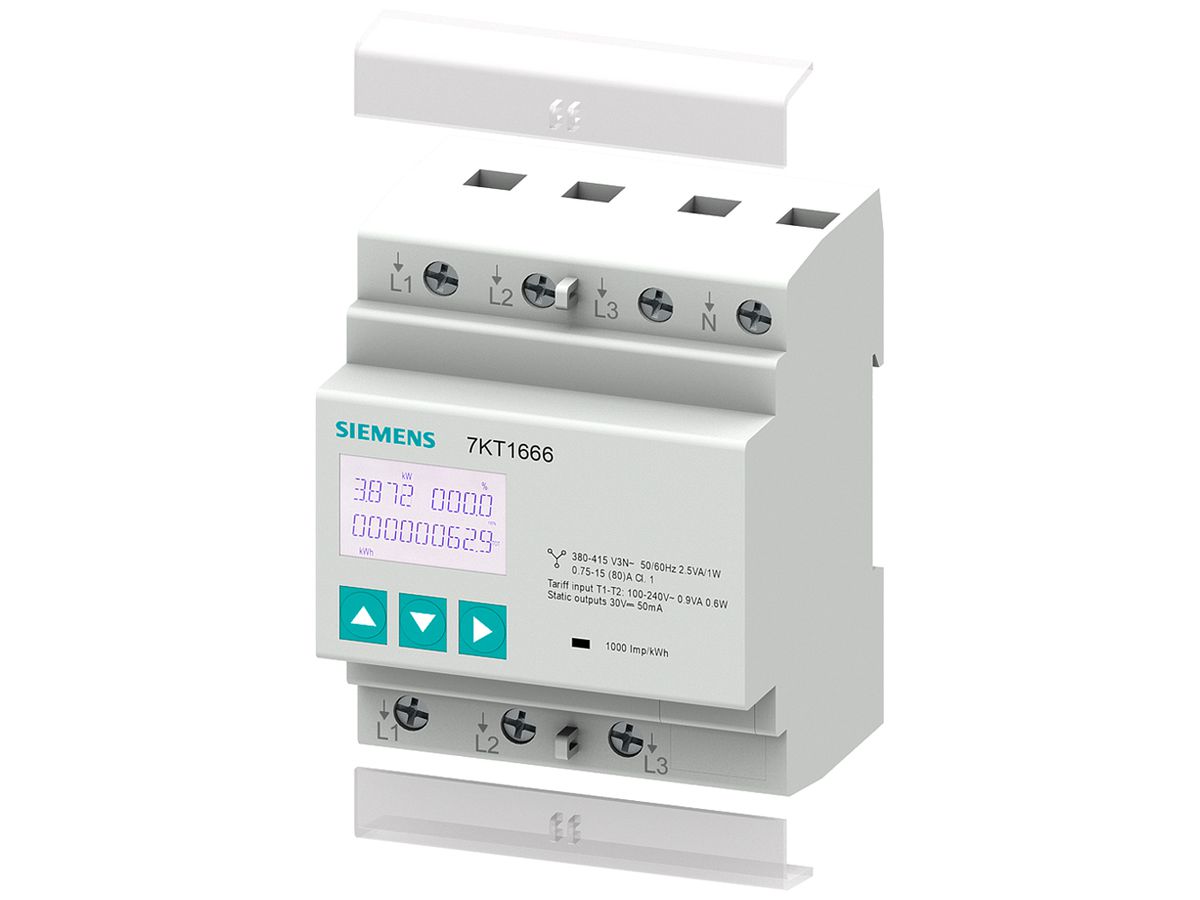 Messgerät Siemens SENTRON 3L Modbus RTU/ASCII+MID, L-L 400V, L-N 230V, 80A