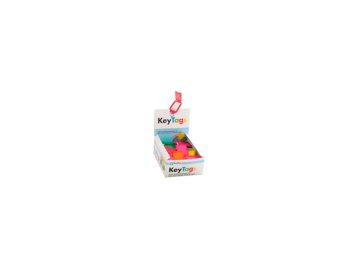 Bezeichnungsschild Rieffel KT 1050 31×53mm Kunststoff assortiert 50Stk