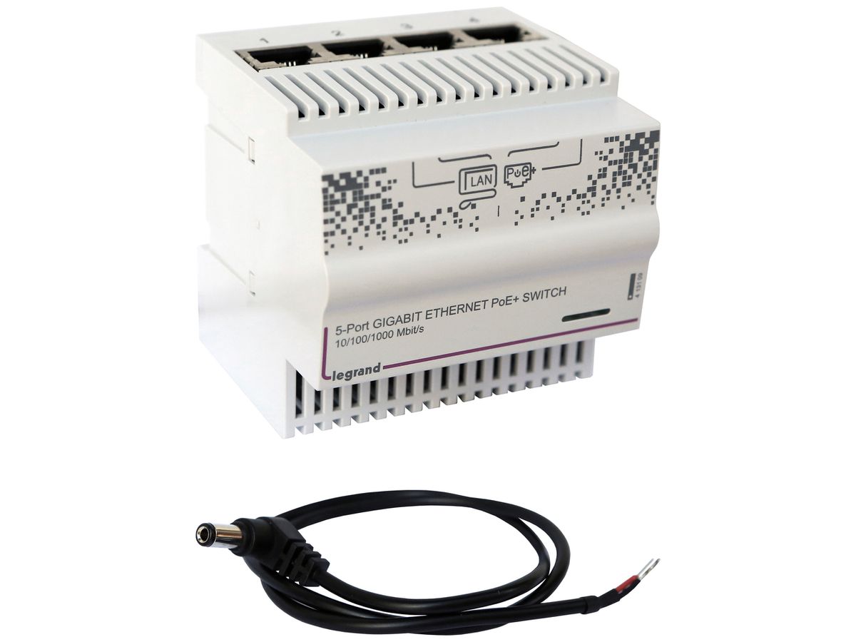 Switch Legrand Gigabit modular 5×RJ45 VDI-Datacom