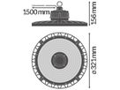 LED-Hallenstrahler LDV HIGH BAY GEN 4 210W 865 70° IP65 schwarz