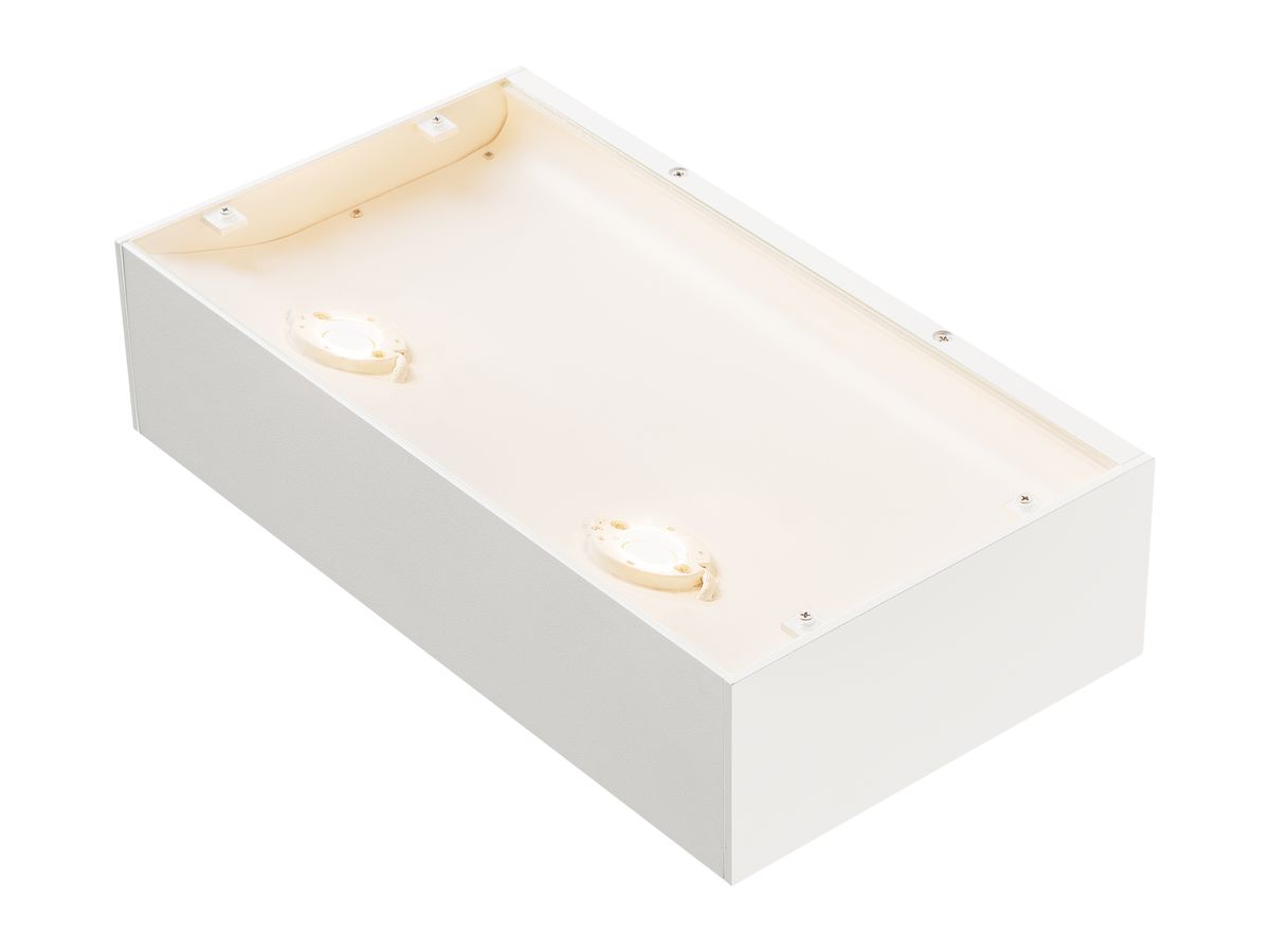 LED-Wandleuchte SLV SHELL 30 WL 54W 5600lm 3000K 120° 286×70×160mm weiss