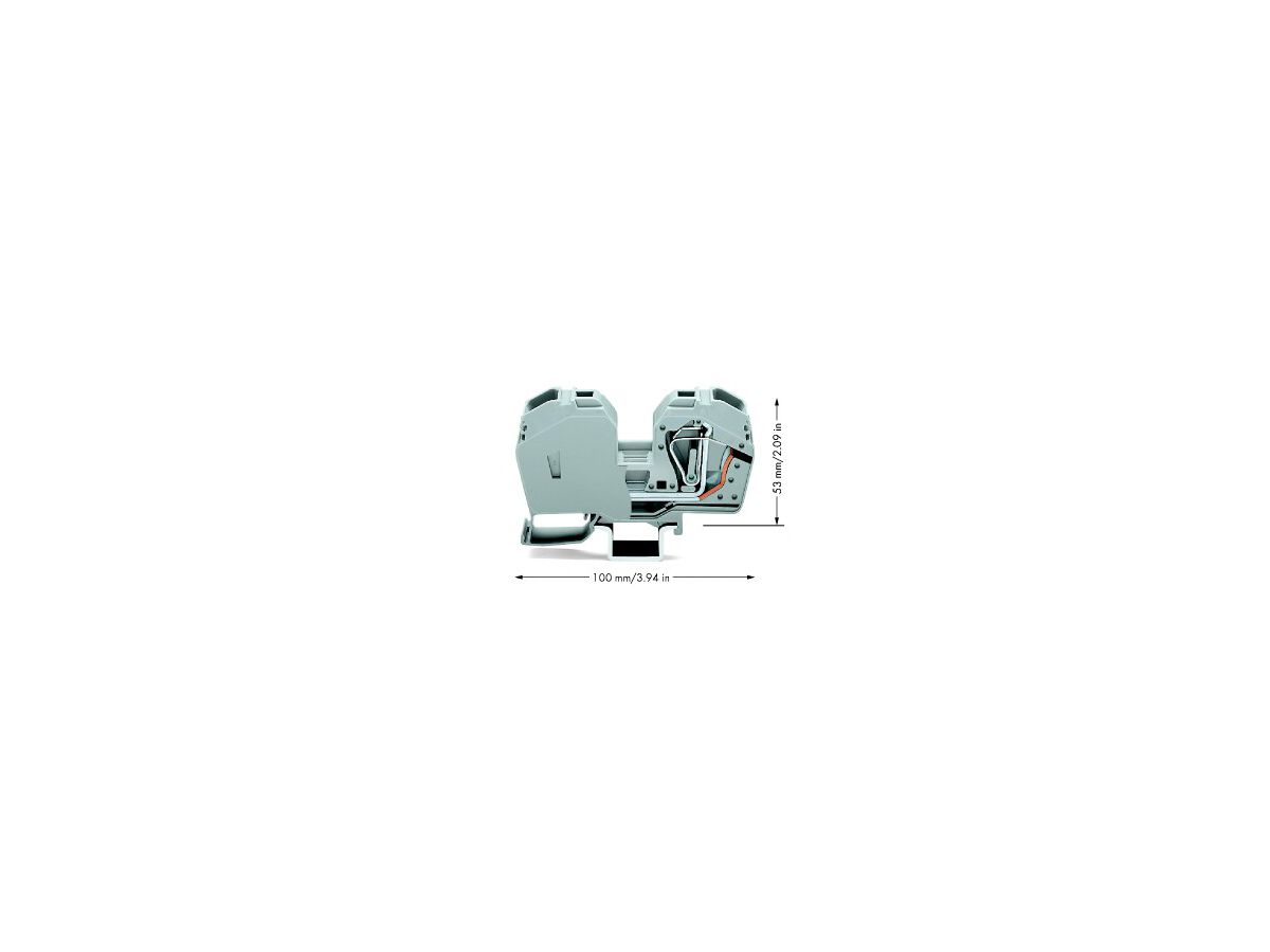 Durchgangsklemme WAGO 2L 35mm² grau