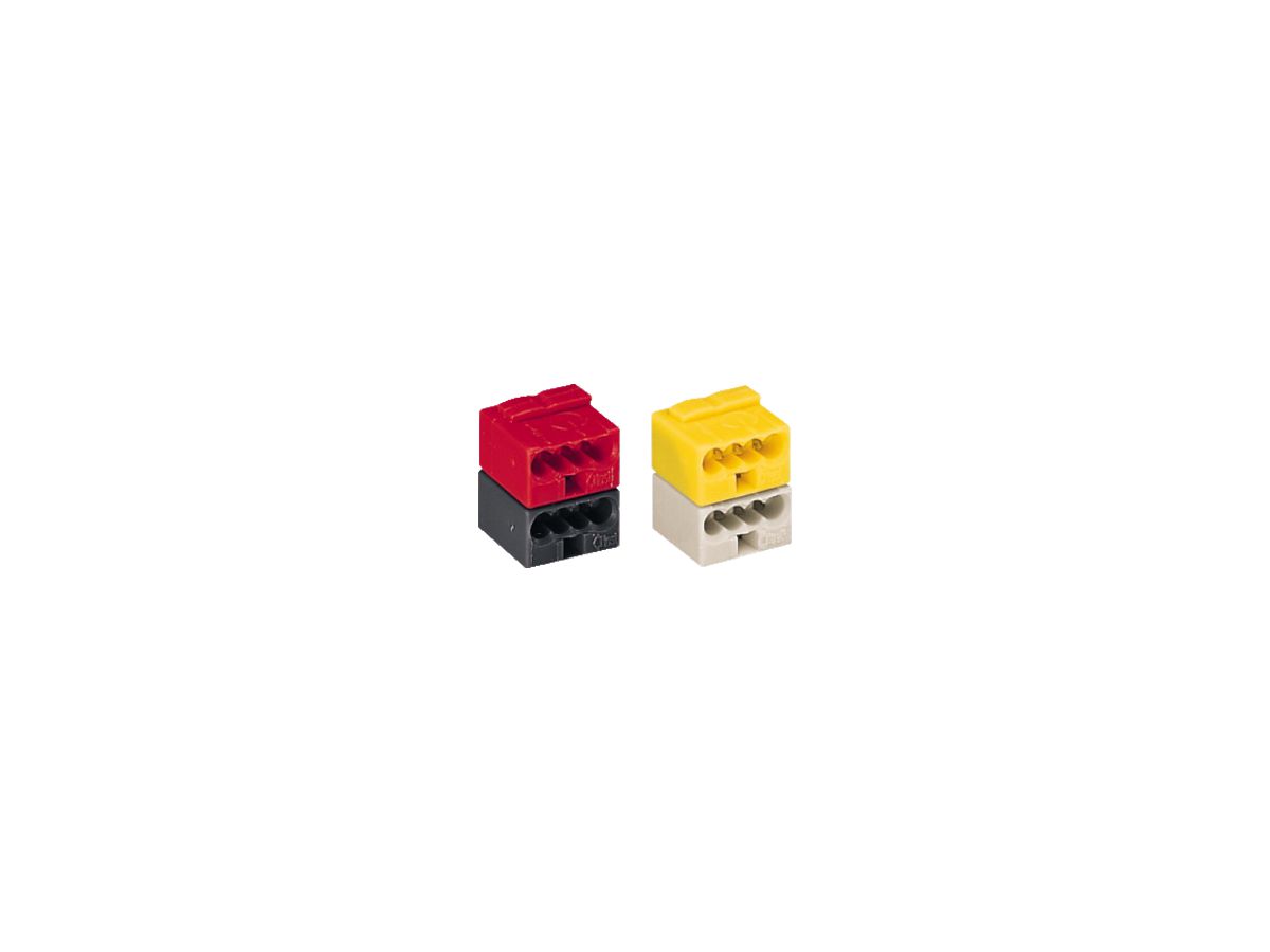 Anschlussklemme KNX WAGO PUSH WIRE 2×4×0.6…0.8/Ø1mm dunkelgrau/rot