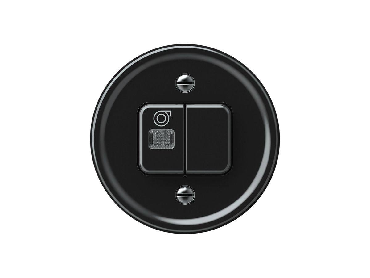 Leuchtdruckschalter origin Sch 3 + Ventilator LED 60×60mm schwarz