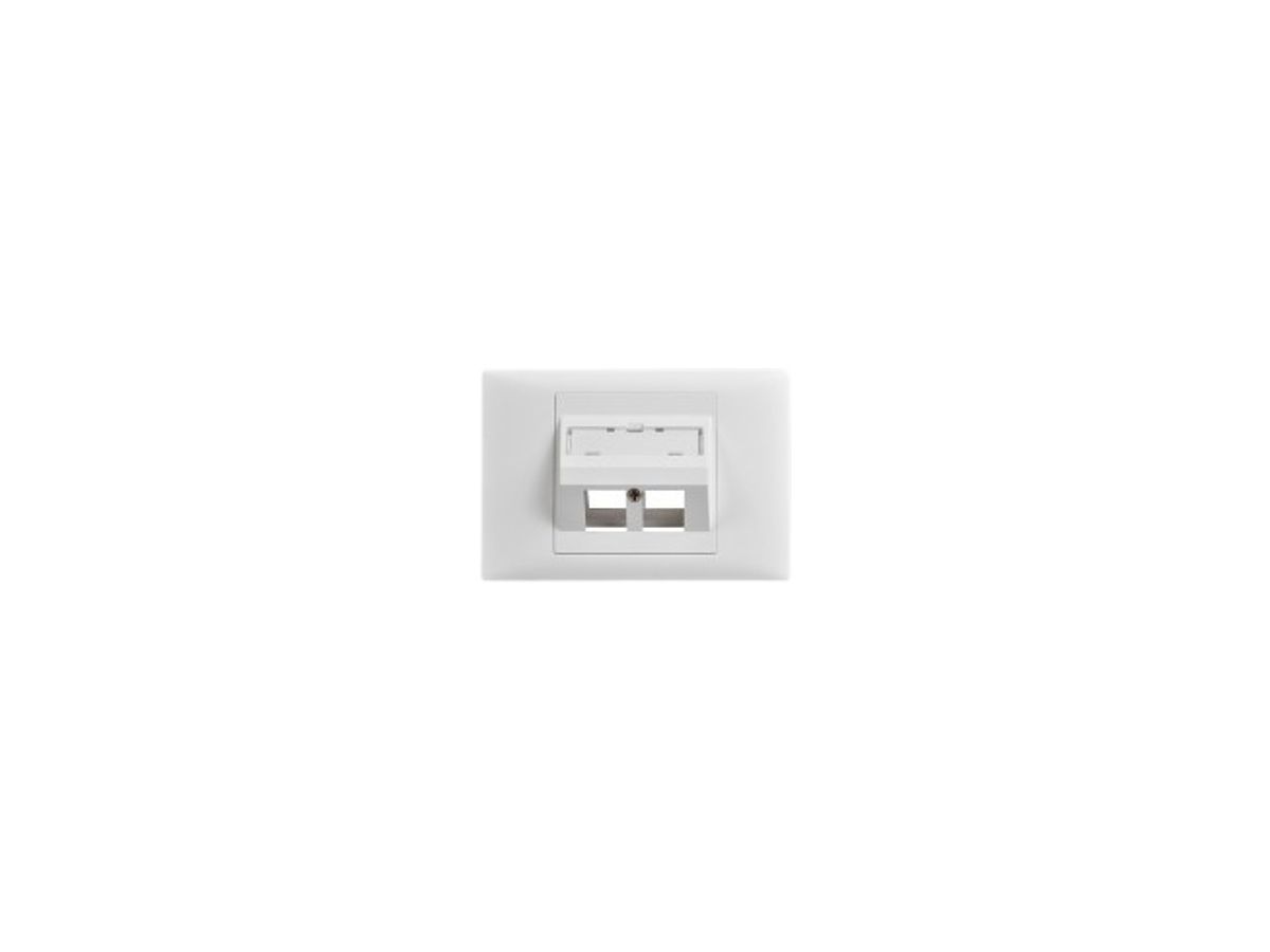 EB-Montageset Keystone Dätwyler weiss 2×, Edue, schräg, 115×80mm
