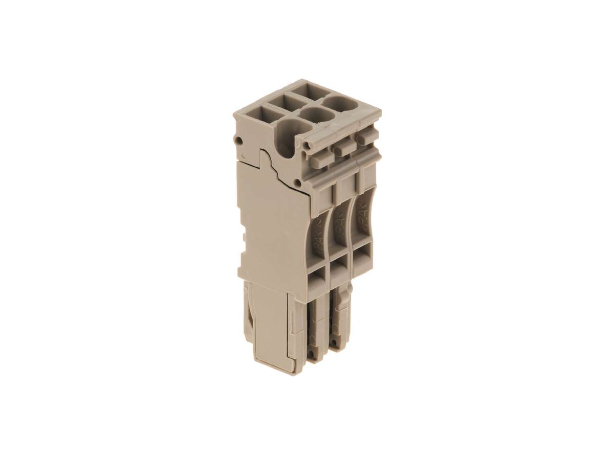 Stecker Weidmüller ZP 2.5/1AN/3 Zugfeder 2.5mm² 3L beige