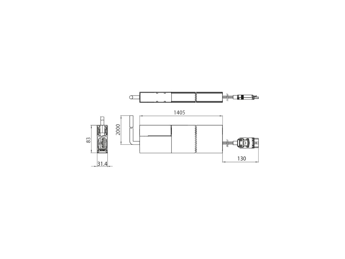 LED-Pendelleuchte (System) Sylvania Onetrack Starter 34.5W 2850lm 940 DA 1.4m ws