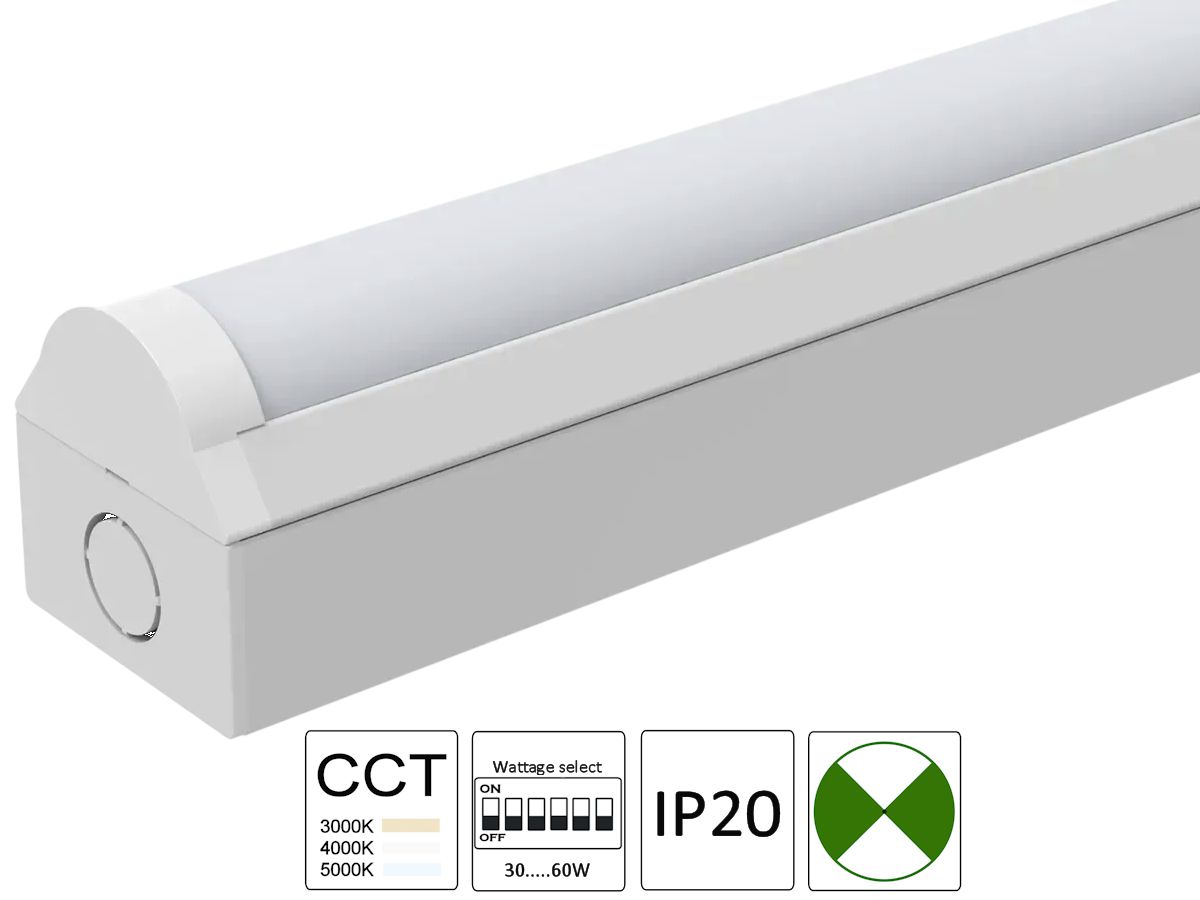 LED-Balkenleuchte 1500mm weiss NOT 3H - IP20,35-60W Einstellbar,3000/4000/5000K