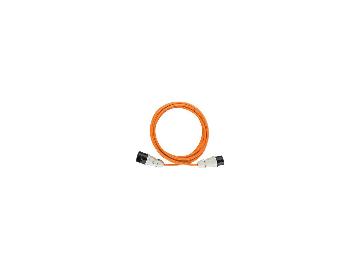 Verlängerung 5×4mm² 12m G-PUR CEE/CEE 7h 32A IP44 orange