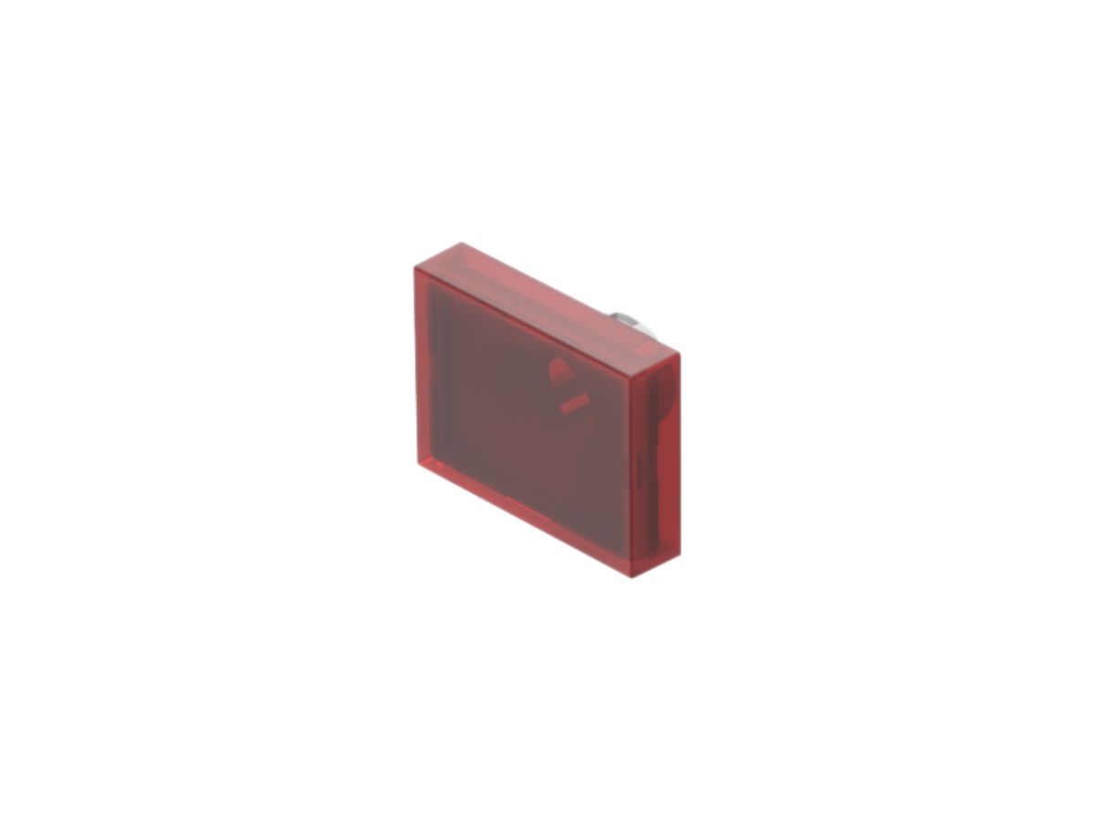 Druckhaube EAO61 18×24mm flach transparent, rot
