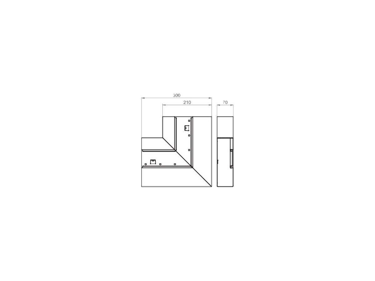 Flachwinkel Bettermann GS-AFS70210 reinweiss