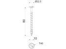 Tellerkopf-Holzschraube BET HT 10x80 TD T40 Ø10×80mm
