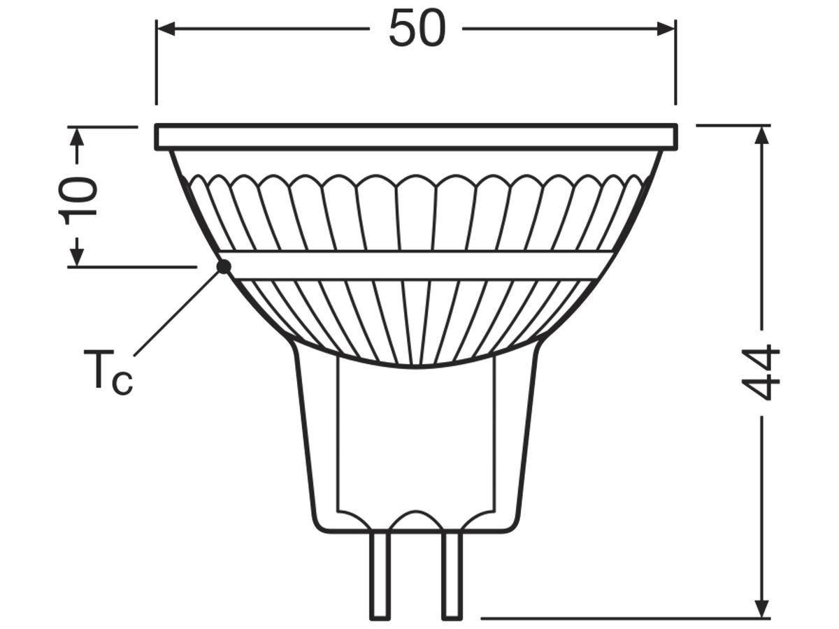 LED-Lampe LEDVANCE GU5.3 12V 6.8W 621lm 3000K DIM Ø50×44mm MR16 klar 36°
