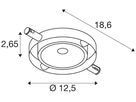 LED-Spot SLV TENSEO DURNO 6W 360lm 2700K Ø125×26.5mm chrom