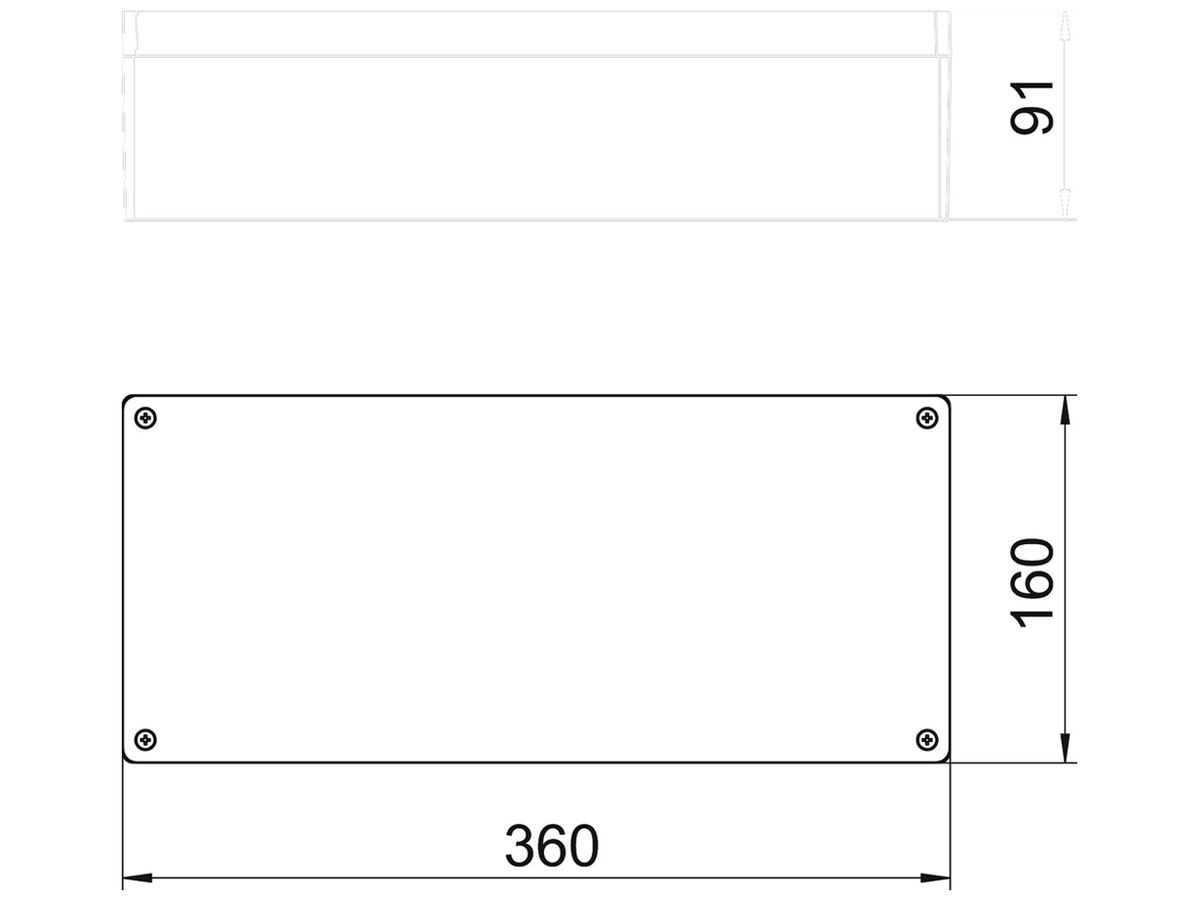 Leergehäuse BET Mx CR3 360×160×91mm Alu IP66 grau