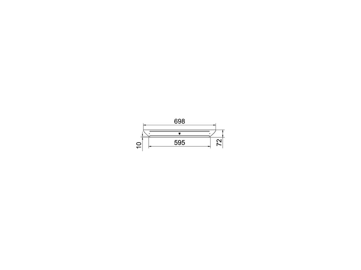 Deckel BET RAAD zu T-Abgang 600mm Stahl bandverzinkt Zink-Aluminium