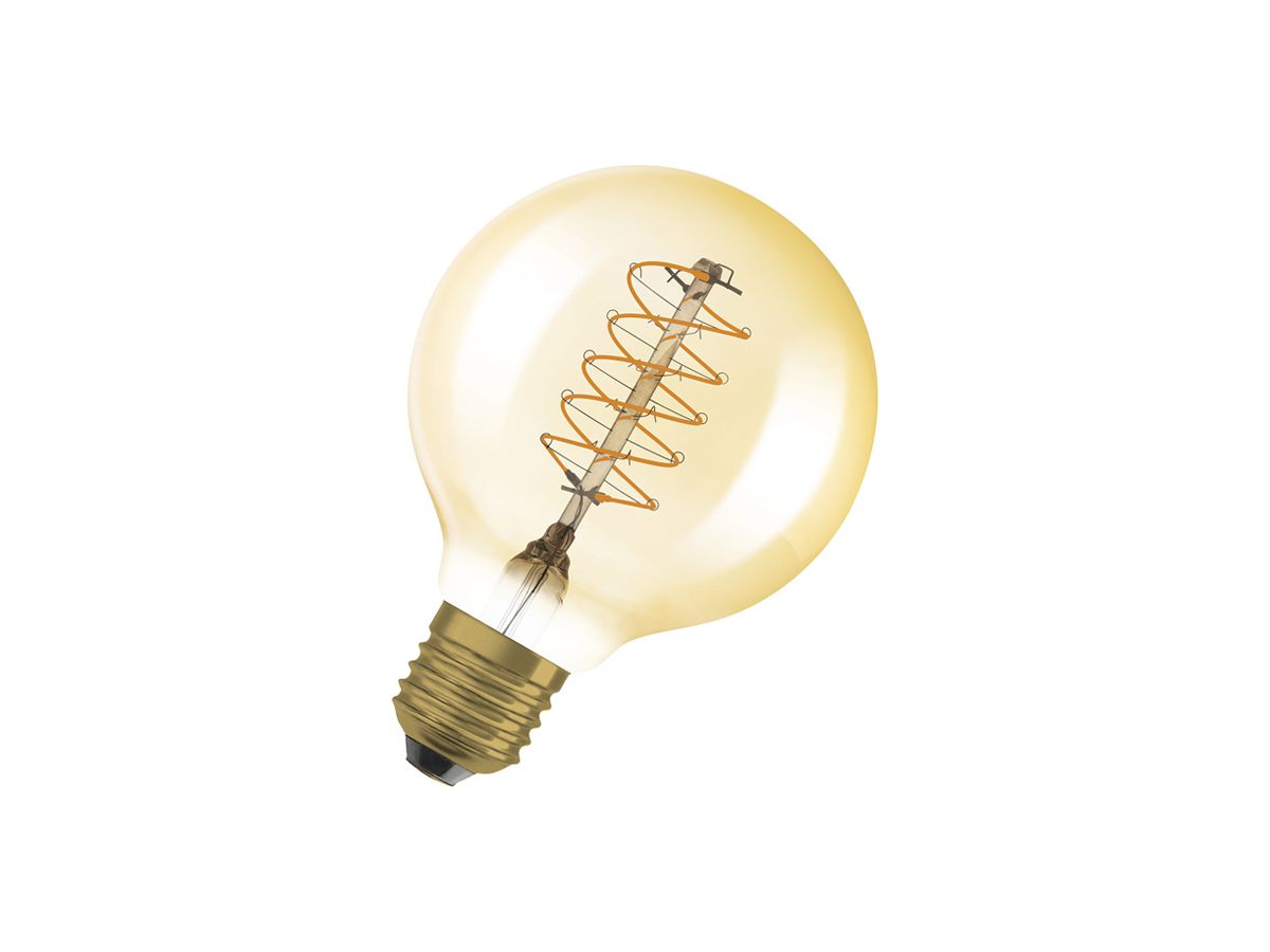 LED-Lampe LEDVANCE Vintage GLOBE E27 4.8W 420lm 2200K DIM Ø80×120mm klar Gold