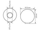 Glas ESYLUX für Leuchten AL P Monza 130