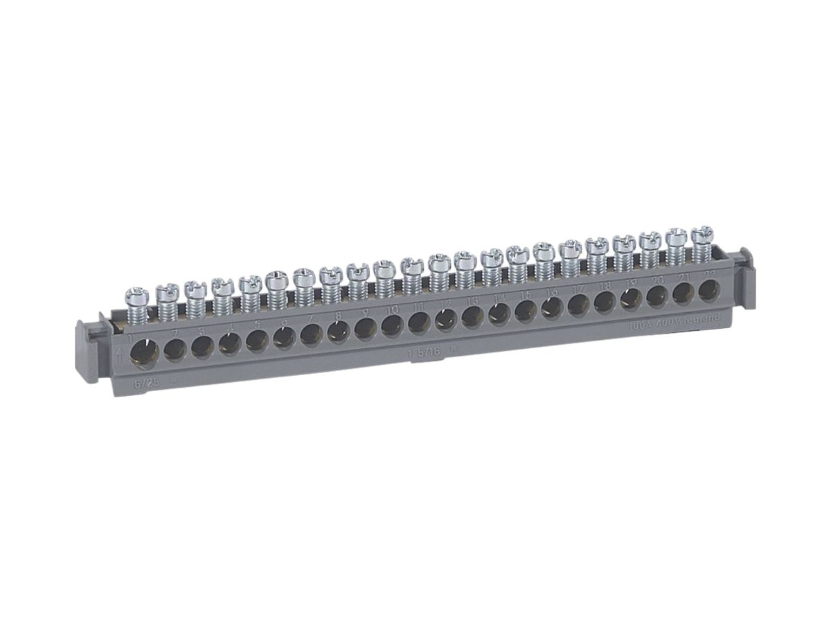 Klemmsteg 1×25+21×16mm² Messing