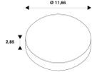 Frontring SLV NUMINOS XL Ø116.6mm Polycarbonat weiss