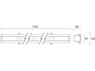 EB-Gehäuse Sylvania Otao Linear Aluminium 1192×97×80mm weiss