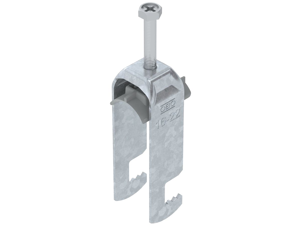 Schnellverleger BET 2056 F-Fuss Kunststoff 16…22mm 2×Kabel Stahl tfZn