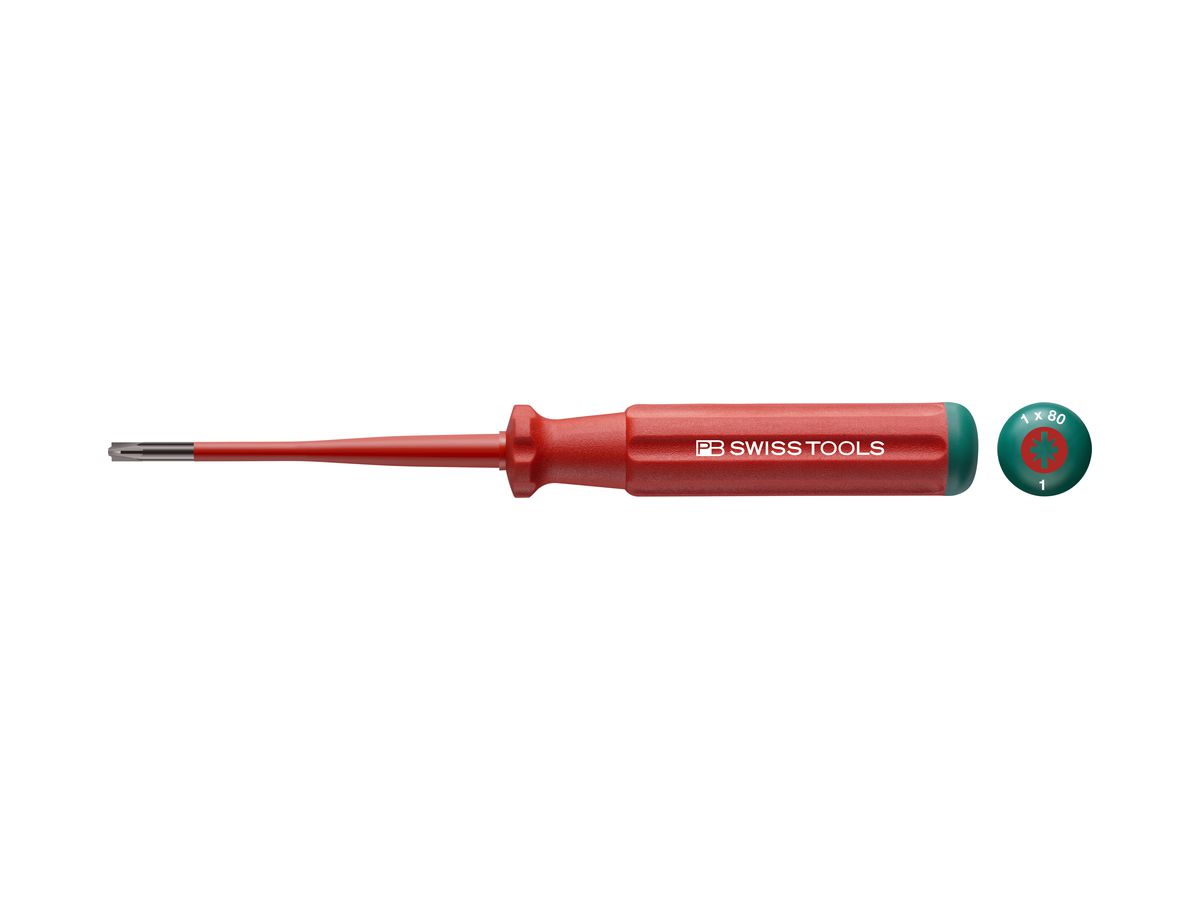 Kreuzschraubenzieher PB PZ Gr.1×80mm VDE 1000VAC/1500VDC