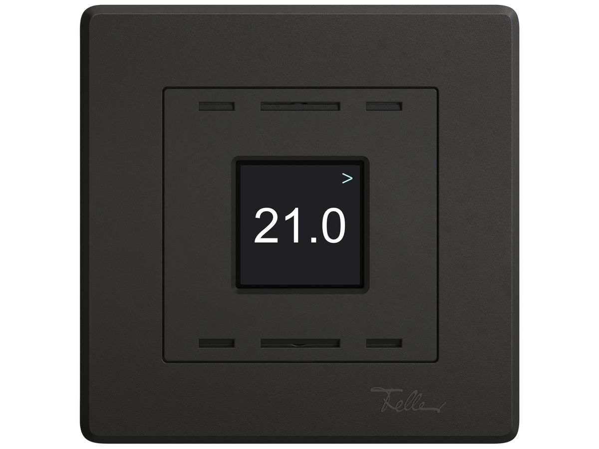 UP-Raumtemperatursensor EDIZIO.liv Wiser SNAPFIX® 230V 5…30°C schwarz