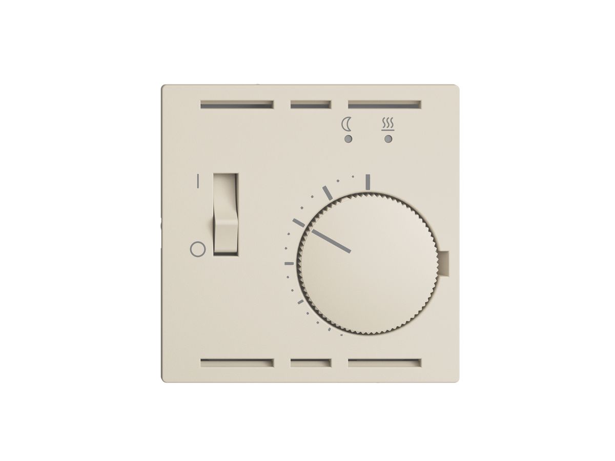 Frontset EDIZIOdue crema, 60×60mm für Raumthermost. mit Fühler