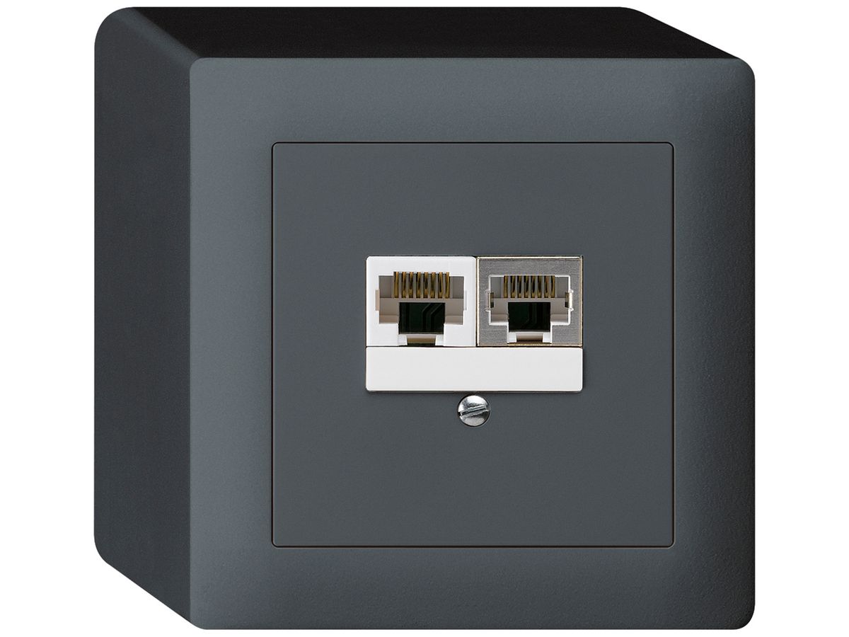 AP-Dose kallysto 2×RJ45s+u getrennt anthrazit