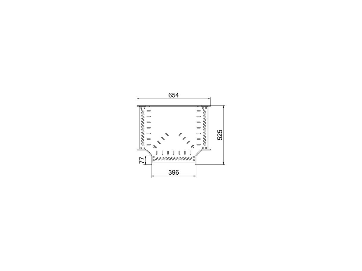 T-Stück BET RT 60×400mm Stahl bandverzinkt