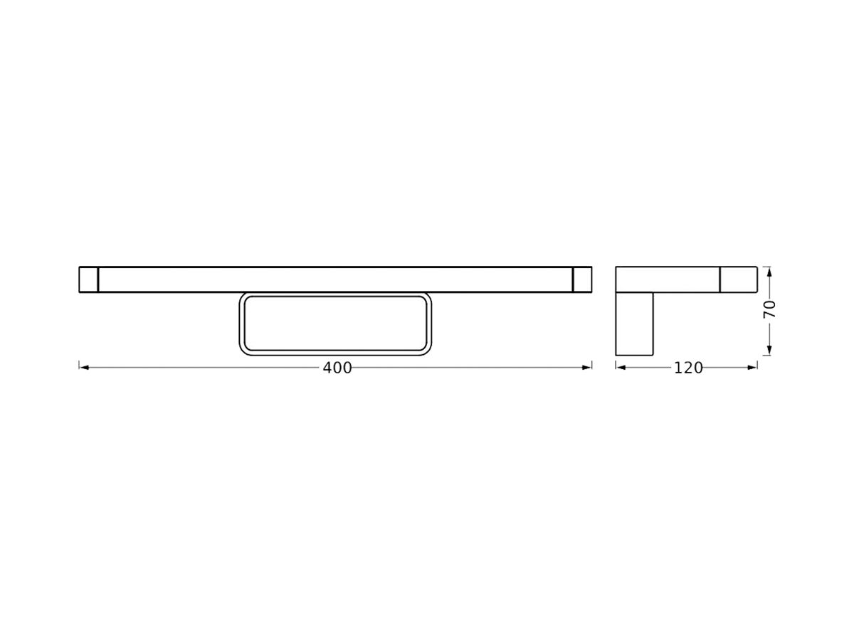 LED-Wandleuchte LEDVANCE ORBIS Bathroom 7W 300lm 3000/4000K IP44 schwarz