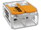 Verbindungsklemme WAGO 221 2×0.5…6mm² Hebel 41A 450V orange transparent