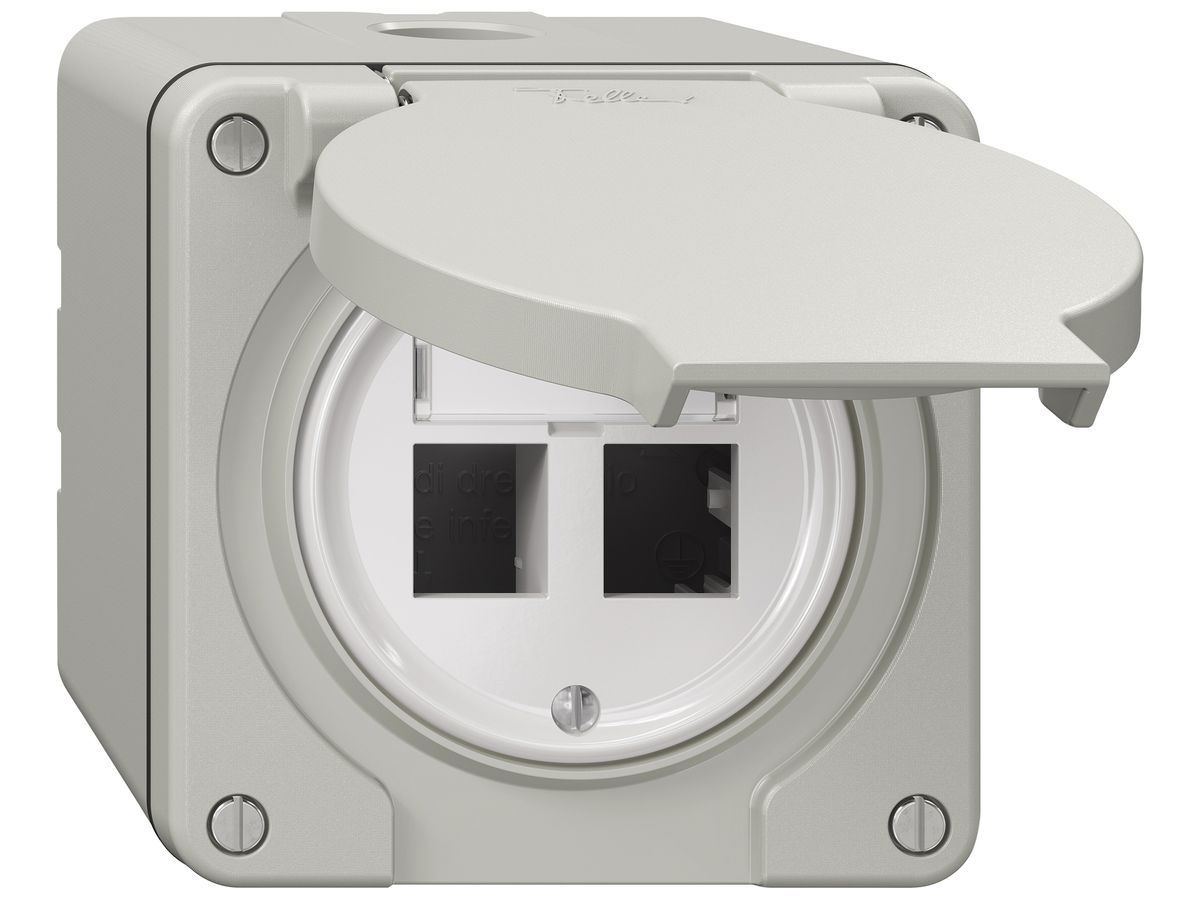 AP-Montageset NEVO freenet SNAPFIX® für 2 Buchsen 87×87mm lgu