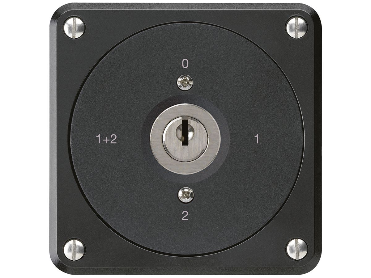 UP-Schlüsselschalter robusto ohne Klappdeckel 1/1P schwarz für Kombination