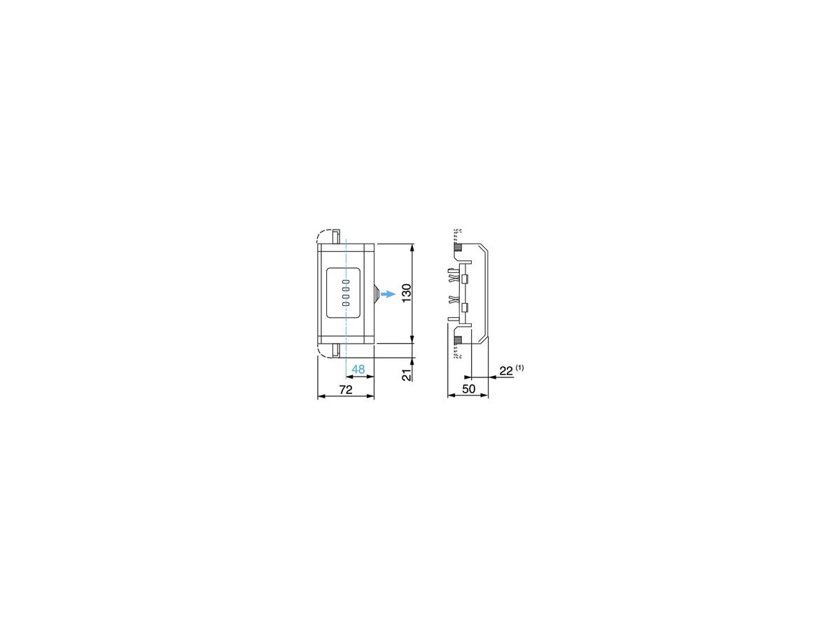 Abgangskasten Canalis KNB 16A für Zylindersicherungen NF L+N+PE