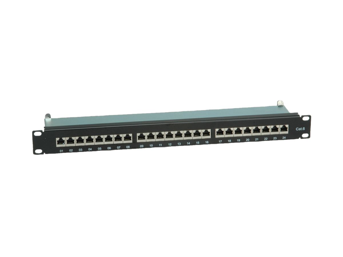 Patchpanel 19" VALUE 24-Port Kat.6/s LSA-PLUS AWG22…26 1HE St schwarz