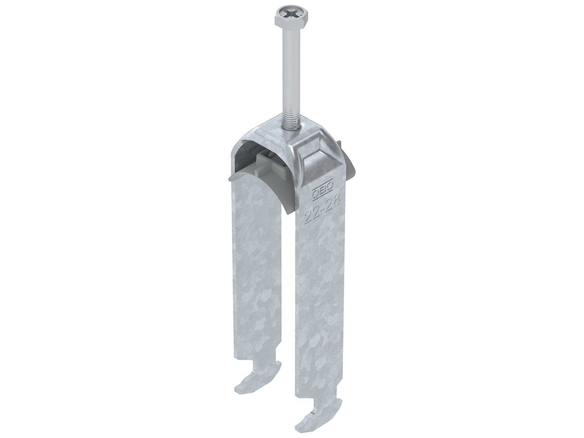 Schnellverleger BET 2056 H-Fuss Kunststoff 22…28mm 3×Kabel Stahl tfZn