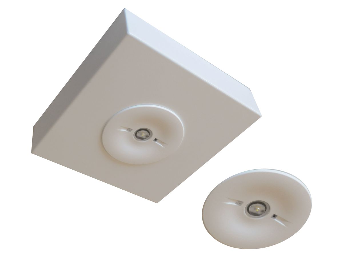 Antipanikspot Lumatec AL 1×3L-RW1-TA-DM, 3W, Einzelbatterie 1h, Decke