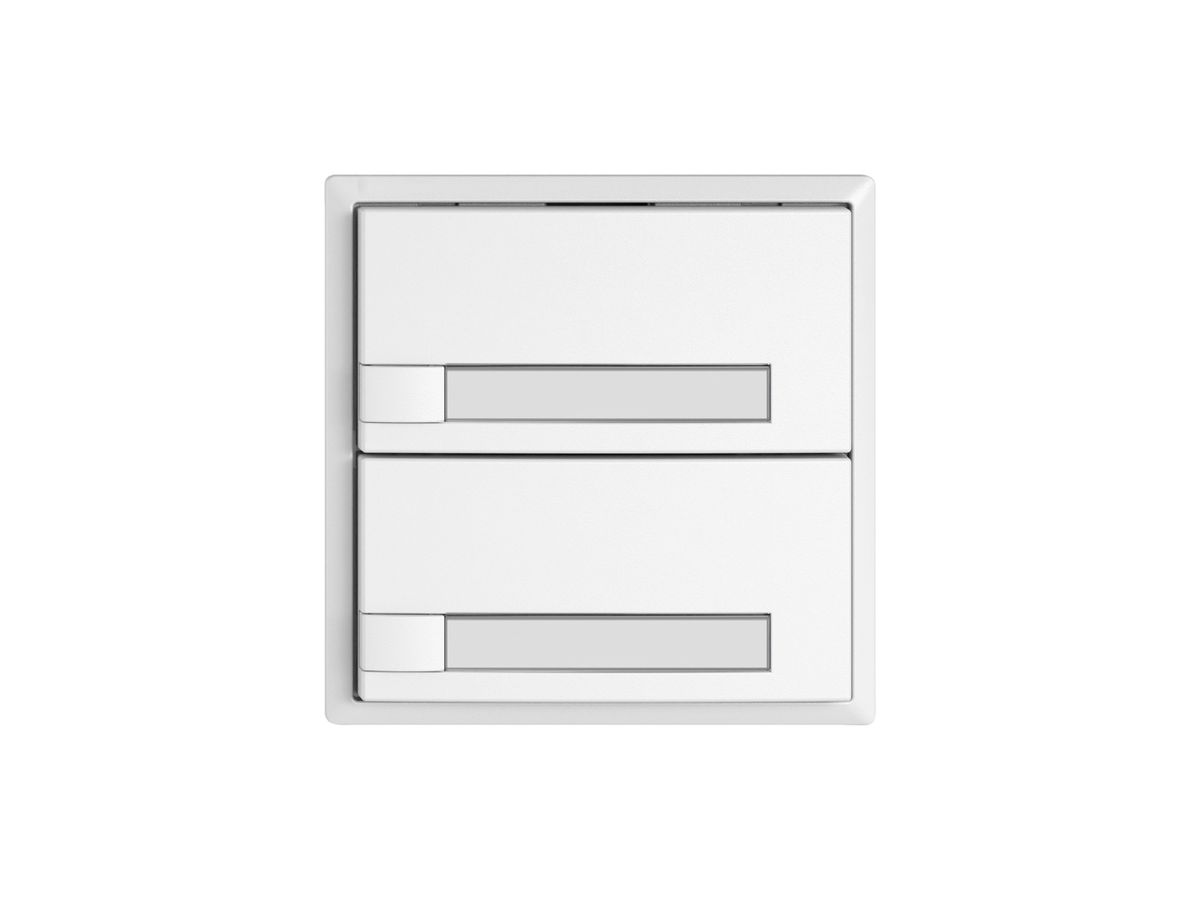 KNX-Taster RGB EDIZIO.liv SNAPFIX® Temperaturfüh.o.LED Pap.2×T 1-Tbed.ws