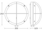 LED-Wandleuchte Steinel L 331 Master PIR 9W 753lm 3000K Ø253mm IP44