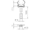 Distanzhalter Bettermann isCon DH für Fang-Fix System 1000mm lichtgrau