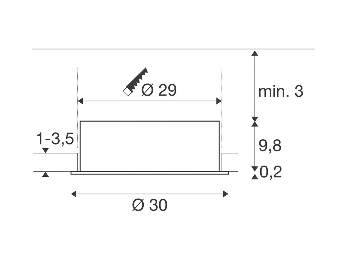 EB-LED-Deckenleuchte SLV MEDO 30 8W 1150lm 930/940K 70° Ø300mm weiss