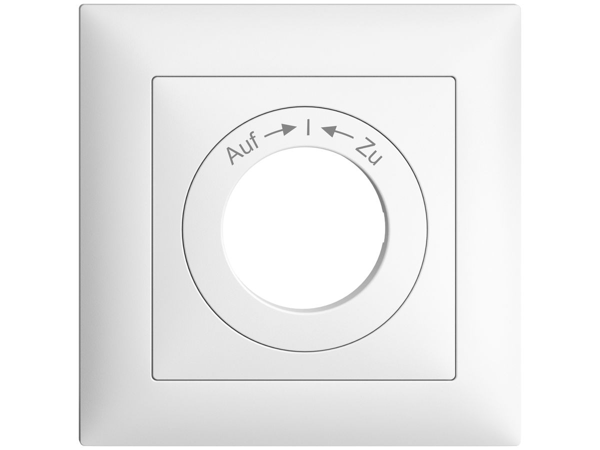 Frontset EDIZIOdue Auf->I<-Zu 88×88mm weiss für Schlüsselsch.