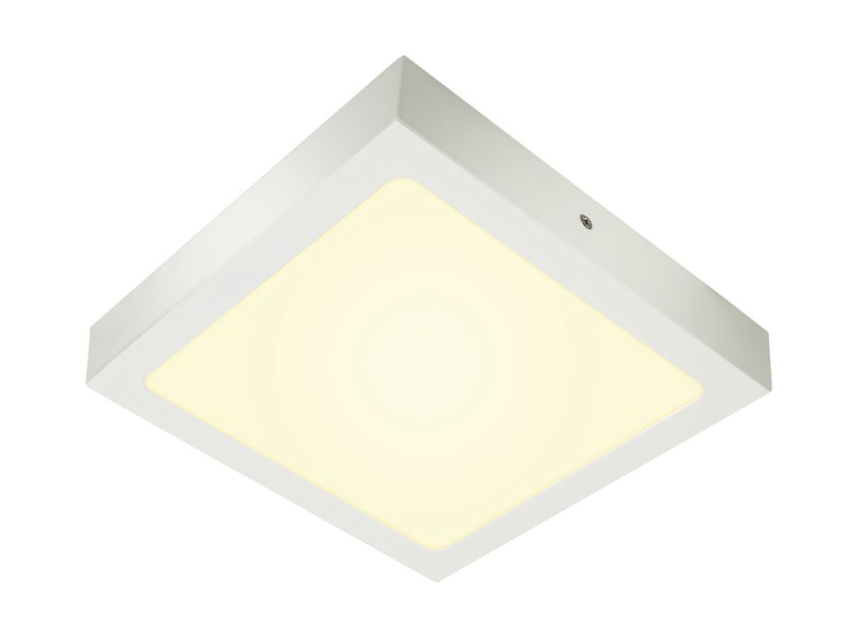 LED-Decken-/Wandleuchte SLV SENSER 24 SQUARE 15W 1200lm 3000K 215×215×35mm weiss