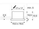 LED-Downlight SLV KADUX 27W 3050lm 930 30° DALI 195×195mm weiss
