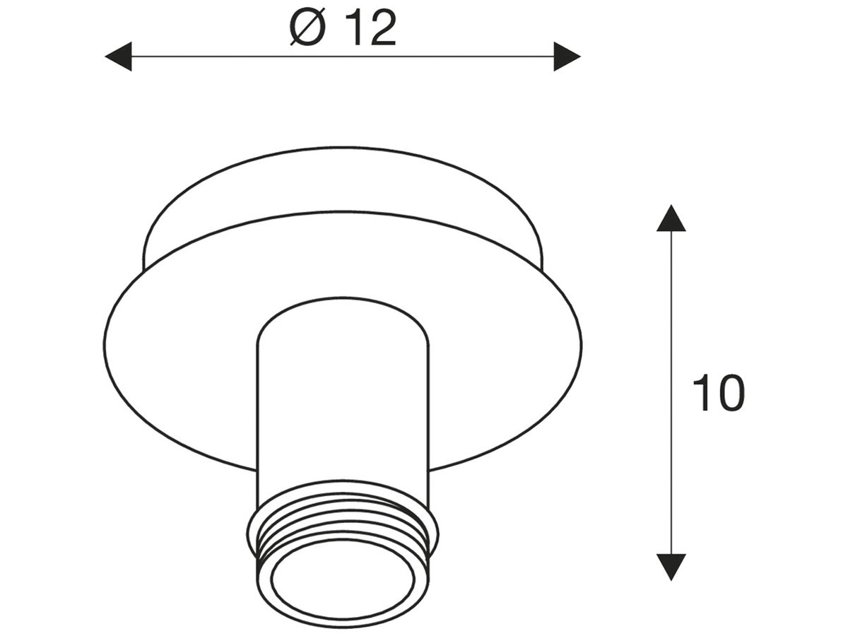 Deckenleuchte SLV FENDA, E27 60W IP20 ohne Schirm weiss