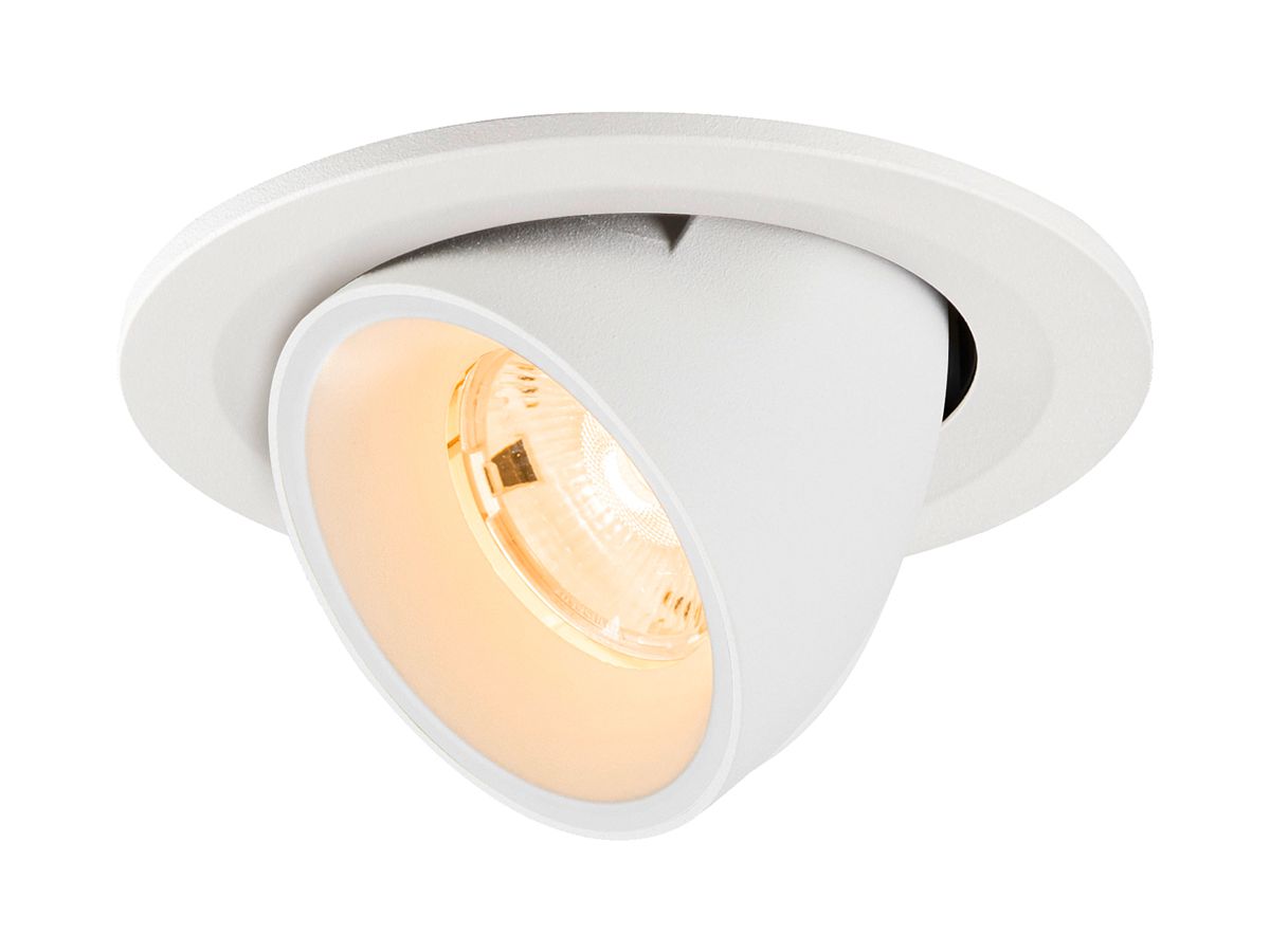 LED-Downlight SLV NUMINOS GIMBLE S 6.7W 1000lm 2700K NB DALI Ø100×70 weiss